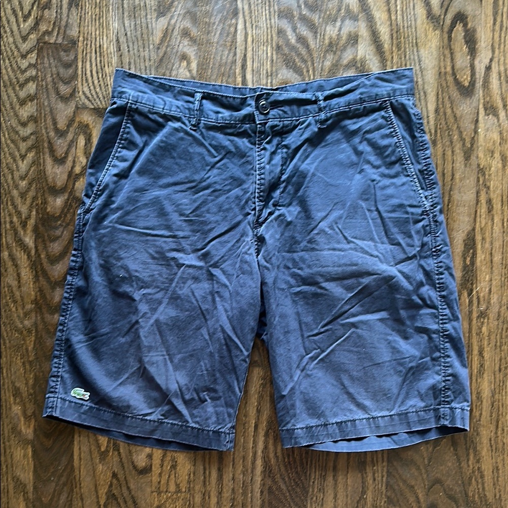 Lacoste Men's Navy Flat Front Shorts